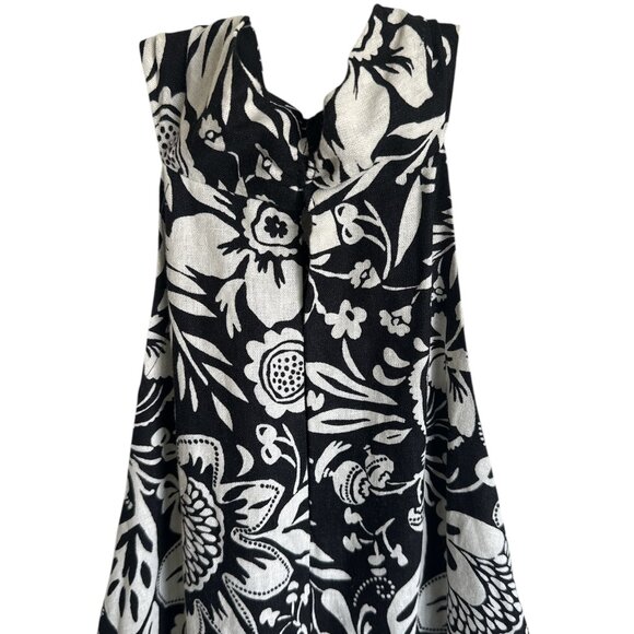 Maggy London Tropical Floral Print Halter Midi Dress with Cinched Waist NWT - Picture 4 of 7